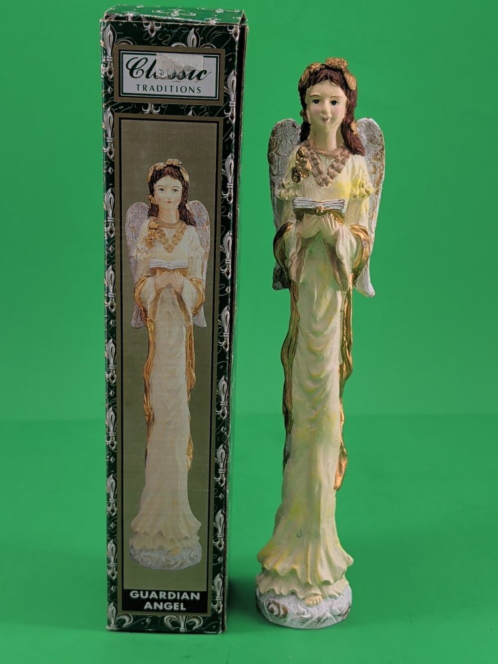 Vintage HGSM Concepts 11.5" Guardian Angel Figurine Resin Classic Traditions
